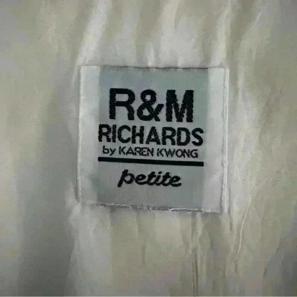 R&M Richards by Karen Kwong Vintage Ribbon Laced Front Tank Top, Petite, Formal - Picture 4 of 6